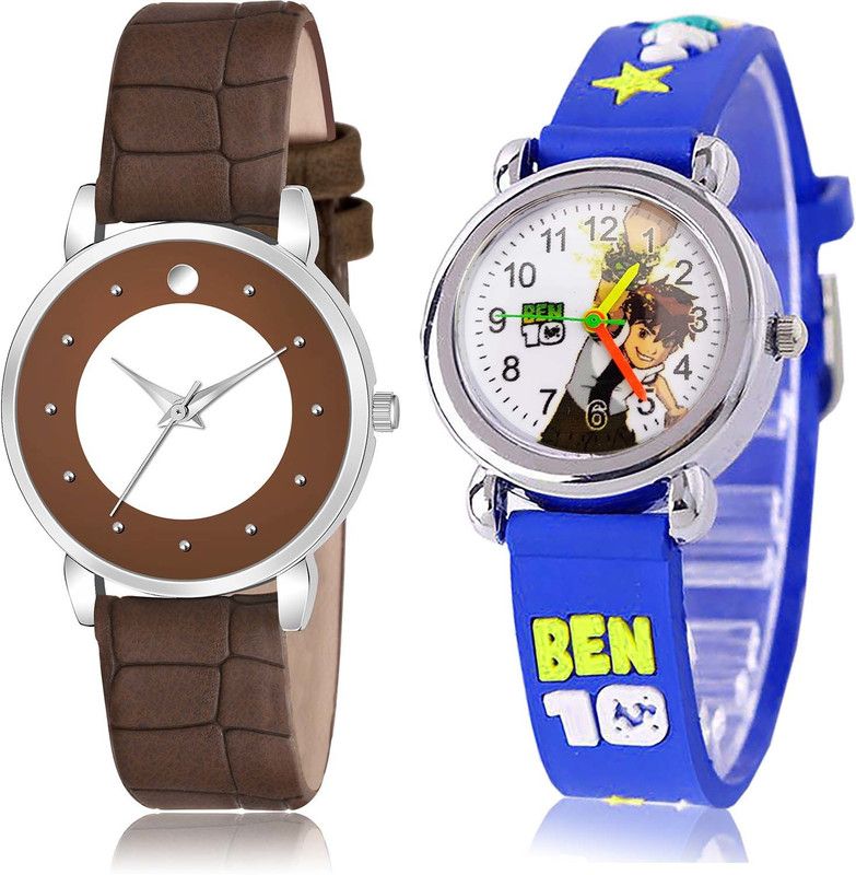 combo watch Analog Watch - For Women Classical Casual Ben 10 Kids 2 Watch Combo For Girls And Women - GM338-GC89