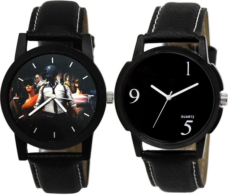 combo watch Analog Watch - For Boys New Quartz Pubg Military Army Analog Black Color Boys And Men Watch - B175-BL46.6 (Combo Of 2 )