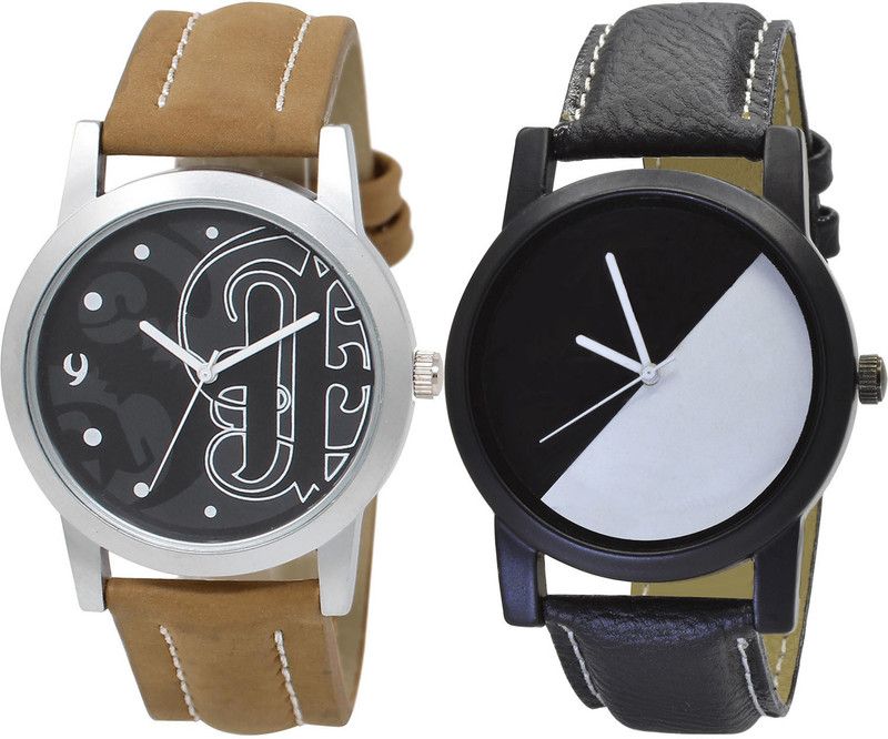 combo watch Analog Watch - For Girls New Exclusive Analogue Brown And Black Color Boys And Men Watch - BL46.14-B32 (Combo Of 2 )