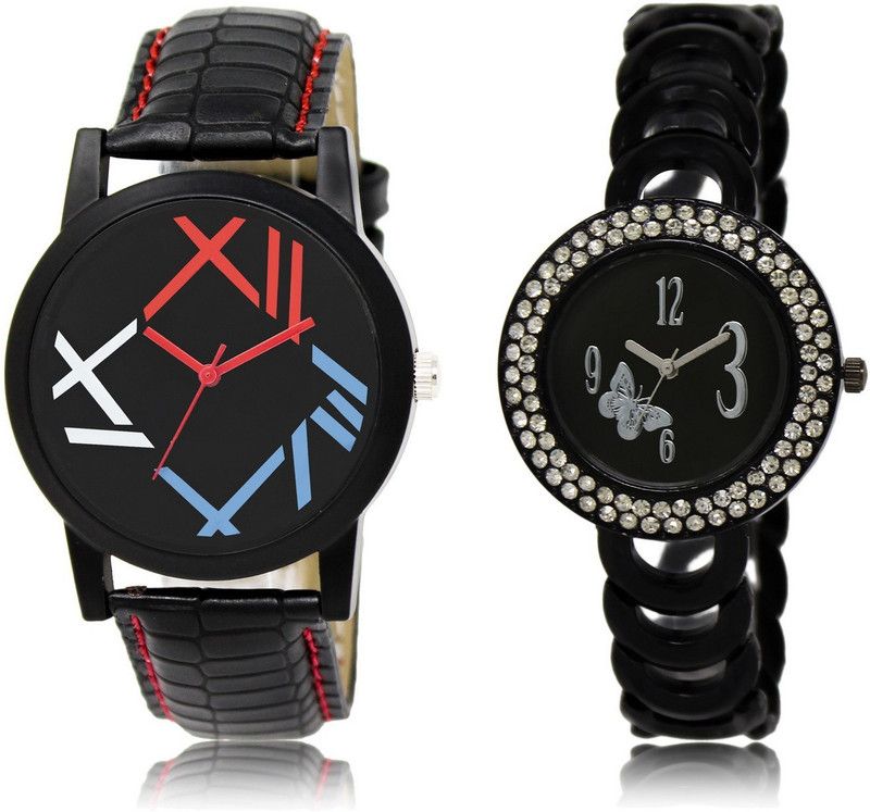 New Latest Designer Combo of 2 Analog Watch - For Couple LR12-LR201