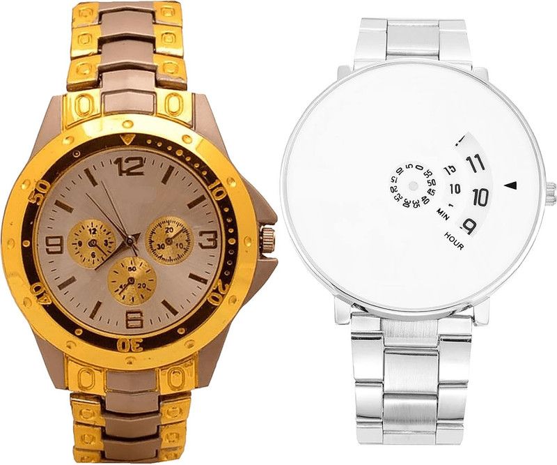 combo watch Analog Watch - For Girls Contemporary Traditional Analogue Silver Color Boys And Men Watch - B74-B82 (Combo Of 2 )