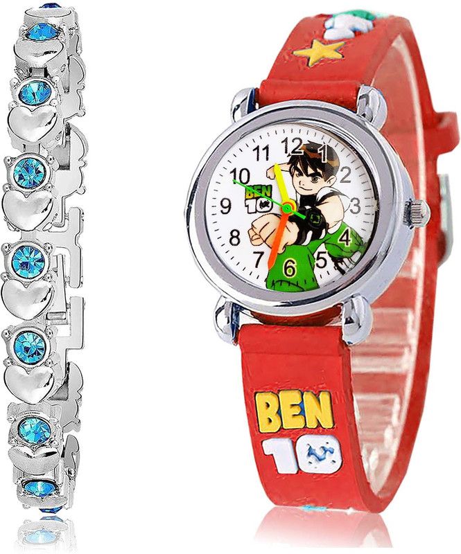 Analog Watch - For Girls Modern Collegian Bracelet And Ben 10 Kids 2 Watch Combo For Girls And Women - GX3-GC116