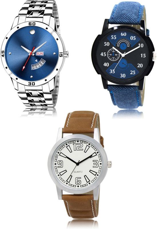 New latest Designer Combo of 3 Analog Watch - For Men LR105-LR02-LR15