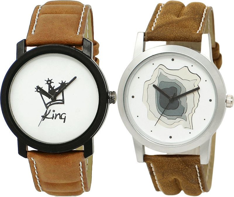 combo watch Analog Watch - For Girls Brand New Gift King Analogue Brown Color Boys And Men Watch - BL46.18-BL46.9 (Combo Of 2 )