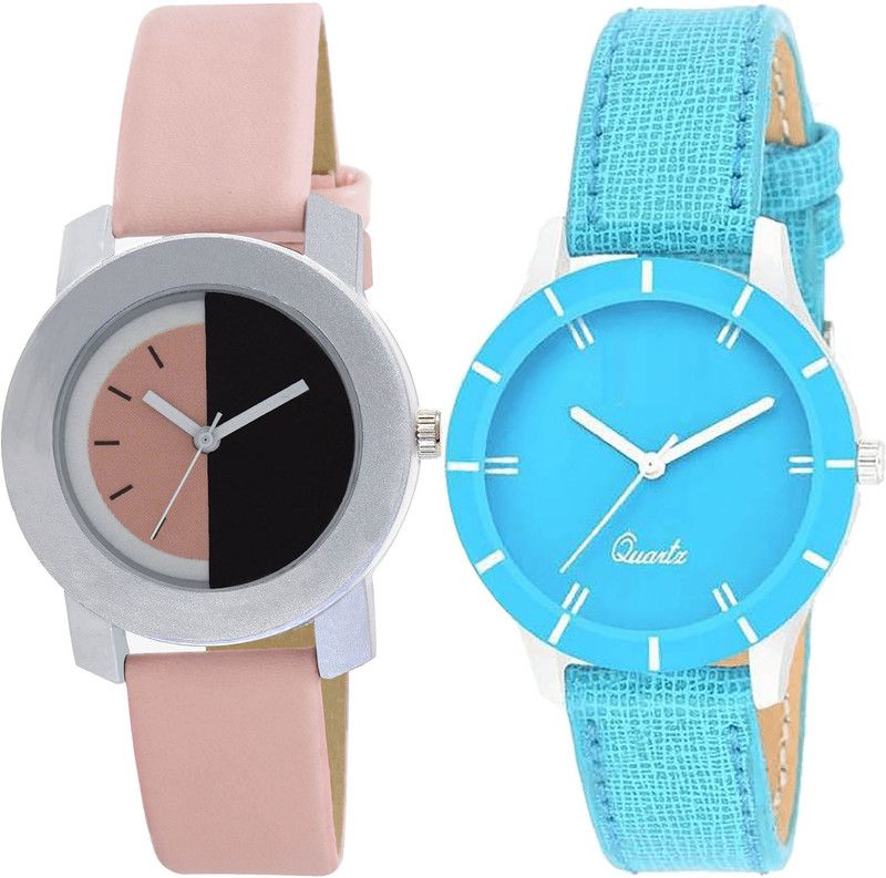 combo watch Analog Watch - For Girls Brand New Technology Analogue Pink And Blue Color Girls And Women Watch - G400-G269 (Combo of 2 )