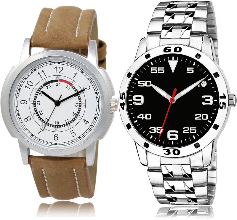 Analog Watch - For Men Contemporary 3D Design 2 Watch Combo For Boys And Men - BL46.17-(75-S-19)