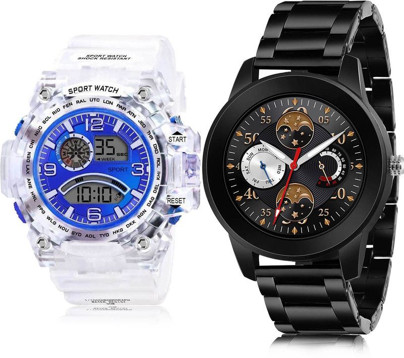 Analog-Digital Watch - For Men Latest Stylish 2 Watch Combo For Boys And Men - BC32-(49-S-20)