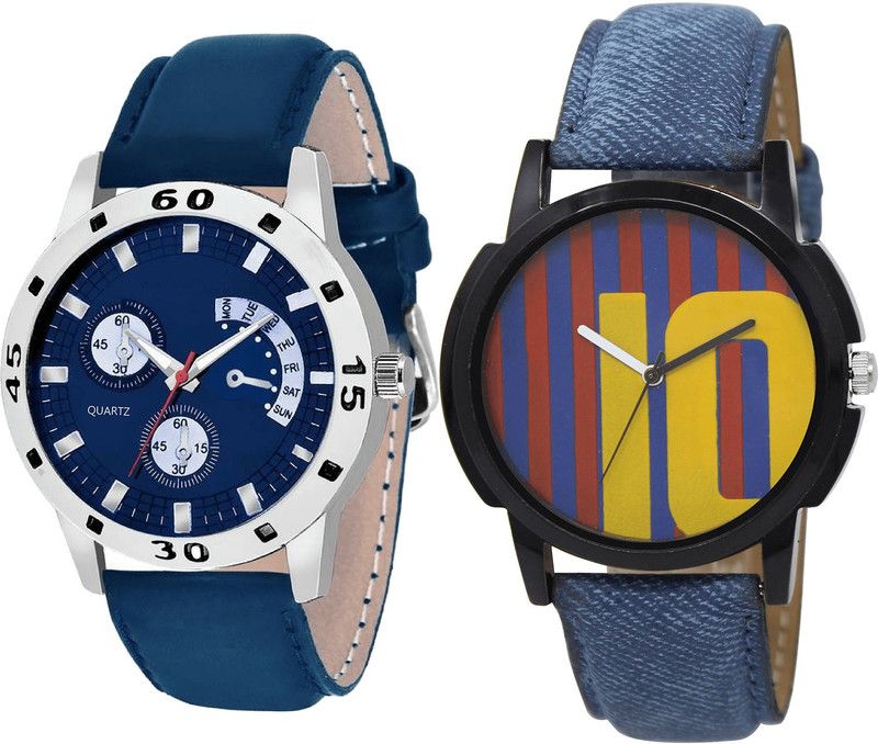 combo watch Analog Watch - For Girls Modish Tread Messi Football Analogue Blue Color Boys And Men Watch - B56-BL46.10 (Combo Of 2 )