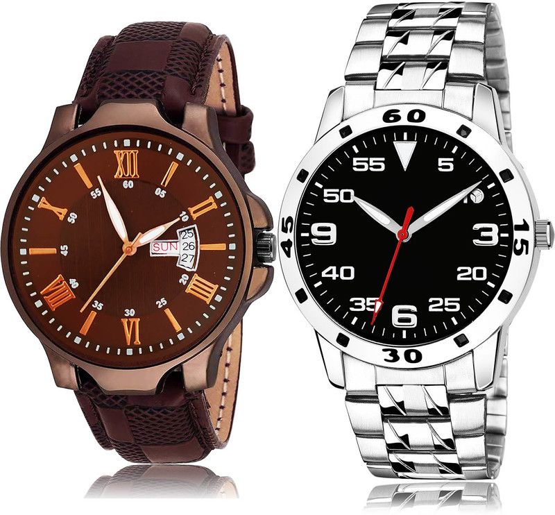 Analog Watch - For Men Classical Analogue 2 Watch Combo For Boys And Men - BRM2-(75-S-19)