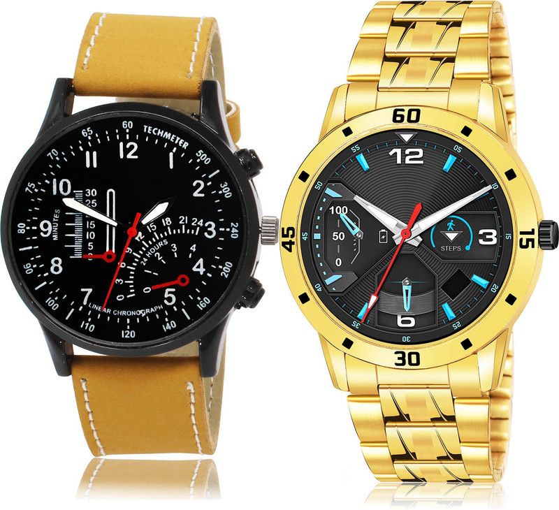 Analog Watch - For Men Classical 3D Design 2 Watch Combo For Boys And Men - B42-(41-S-21)