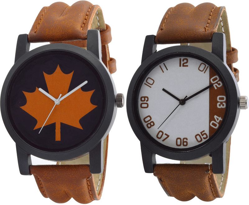 combo watch Analog Watch - For Girls New Quartz Analogue Brown Color Boys And Men Watch - B34-B39 (Combo Of 2 )