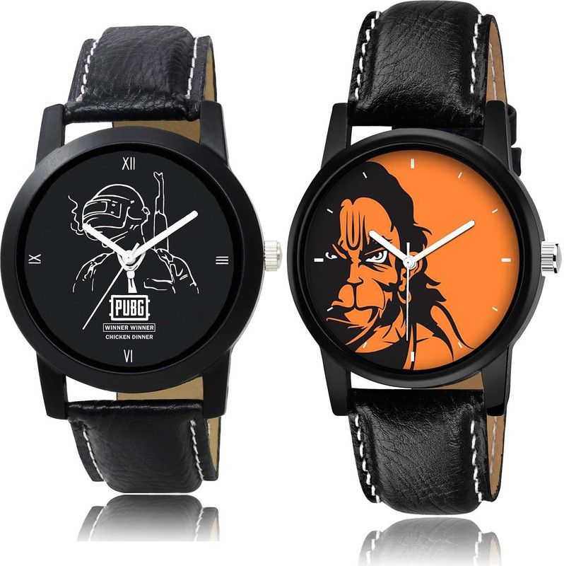 combo watch Analog Watch - For Boys & Girls Modern 3D Design Pubg Military Army And Hanuman Combo Watch For Boys And Men - BO45-B26