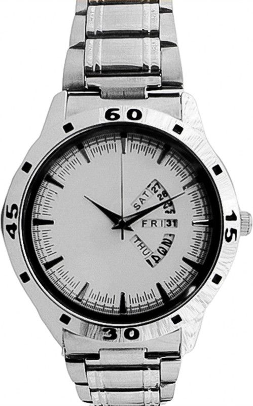 WHITE DIAL DAY & DATE FUNCTIONING Analog Watch - For Men Analog Watch - For Men PW19
