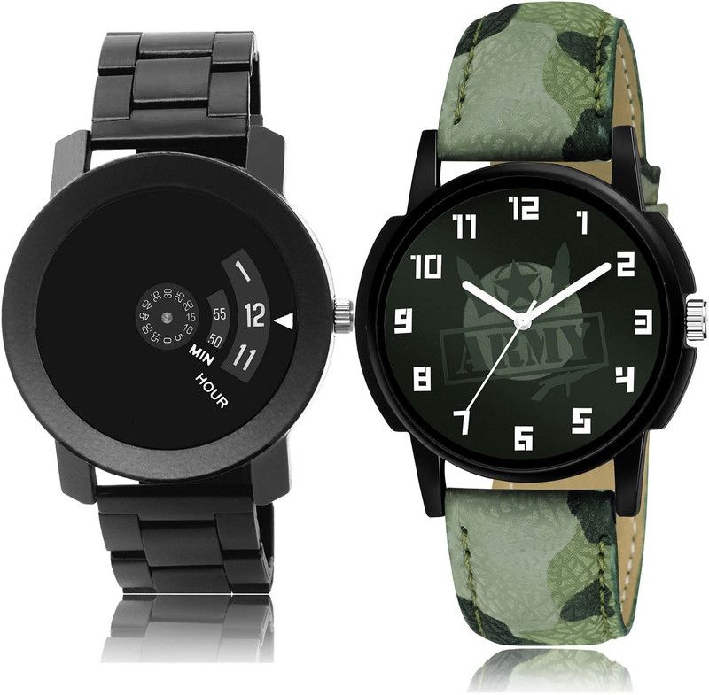 Analog Watch - For Men Treading Fancy Speedometer And Military Army Combo Watch For Boys And Men - BO48-B21