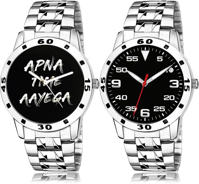 Analog Watch - For Men New Traditional 2 Watch Combo For Boys And Men - B414-(75-S-19)