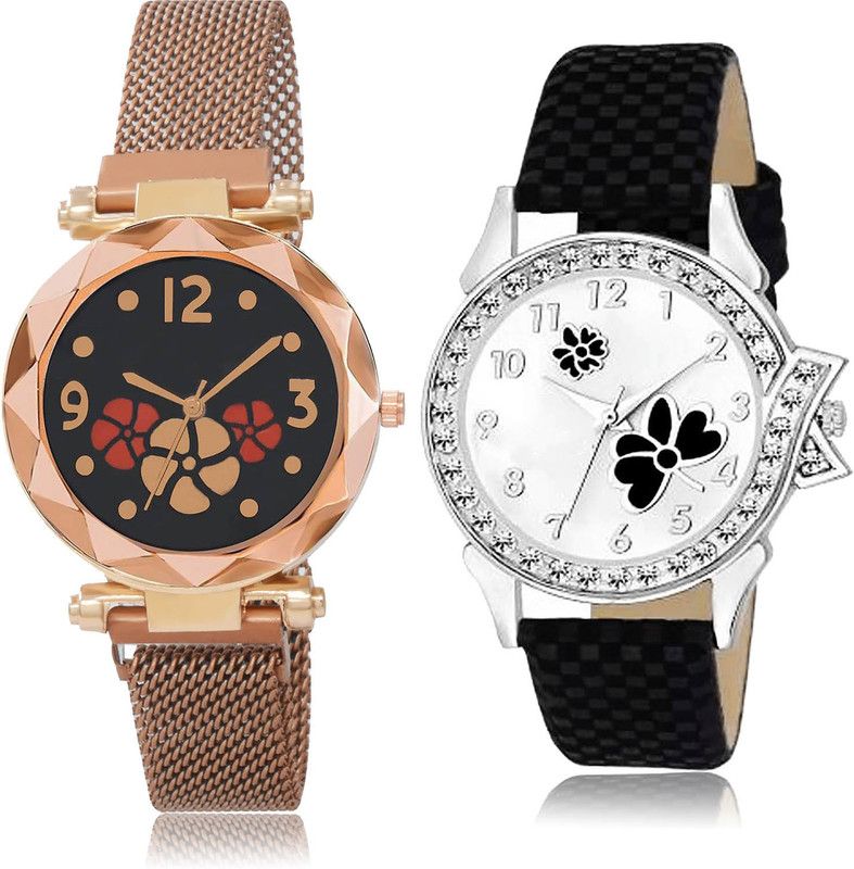 Analog Watch - For Women Treading Quartz 2 Watch Combo For Women And Girls - G653-G126