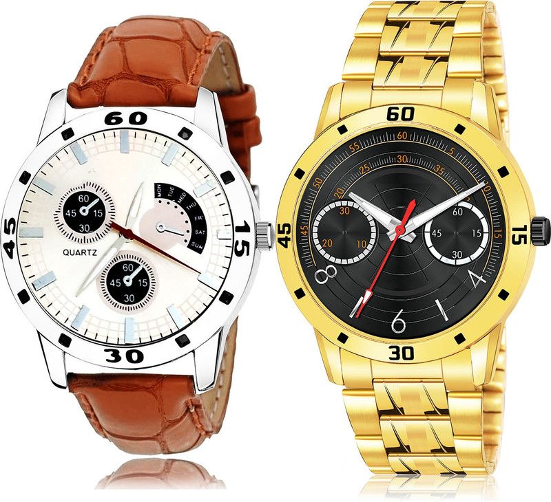 Analog Watch - For Men New Analogue 2 Watch Combo For Boys And Men - B52-(67-S-21)