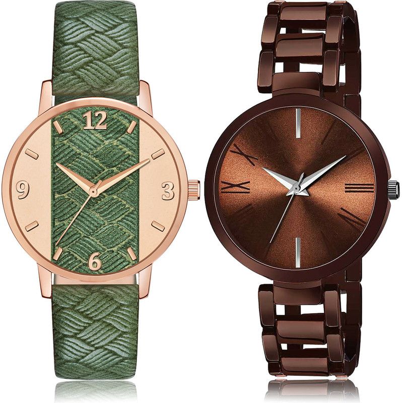 Analog Watch - For Women Latest Quartz 2 Watch Combo For Women And Girls - GM398-G612