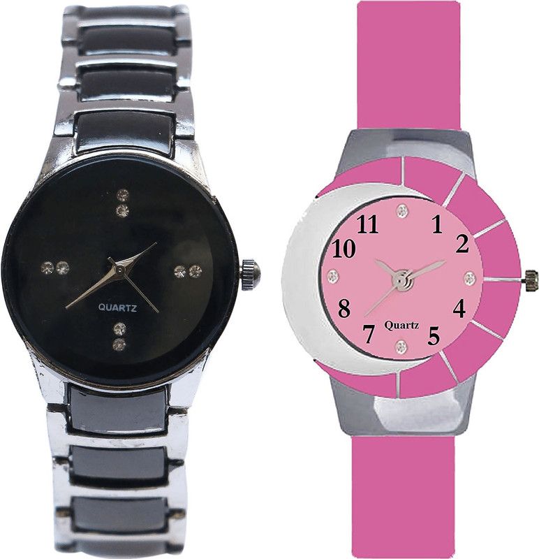 combo watch Analog Watch - For Girls New Unique Analogue Silver And Pink Color Girls And Women Watch - G207-G9 (Combo Of 2 )