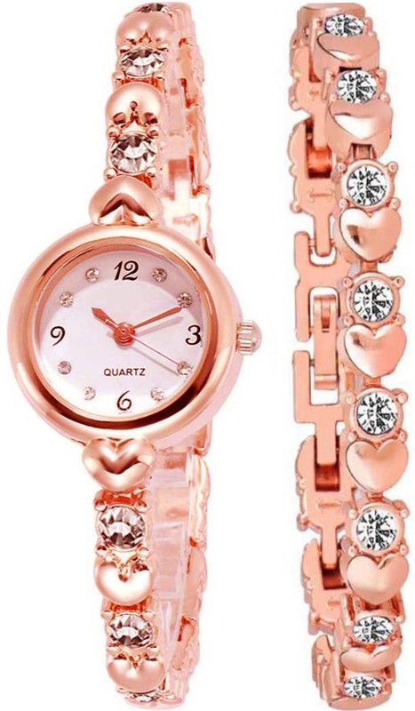 WATCH Analog Watch - For Girls NEW Exclusive Choice White Diamond Studded Rose Gold New Analog Watch - For Girls NEW FANCY DESIGN FOR LITTLE HEART Analog Watch - For Girls