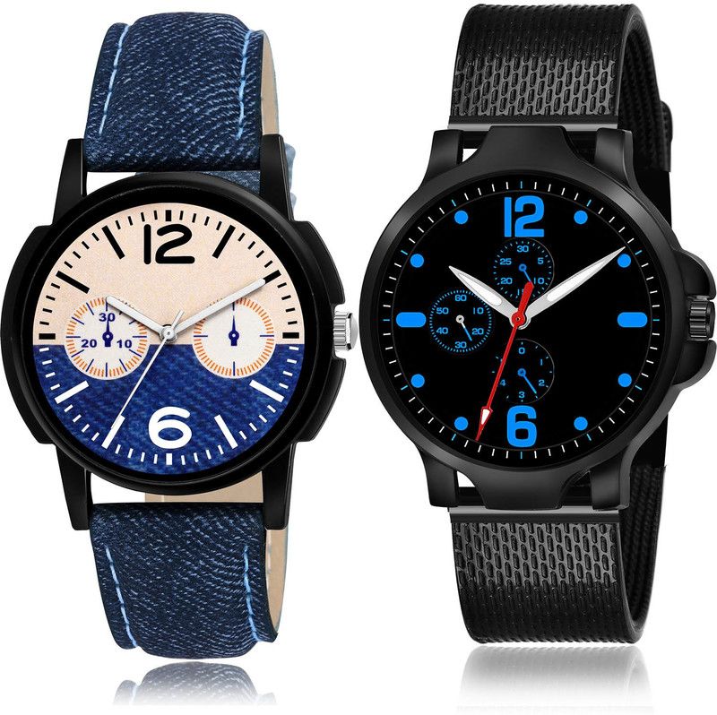 Analog Watch - For Men Contemporary Wrist 2 Watch Combo For Boys And Men - B10-(68-S-10)