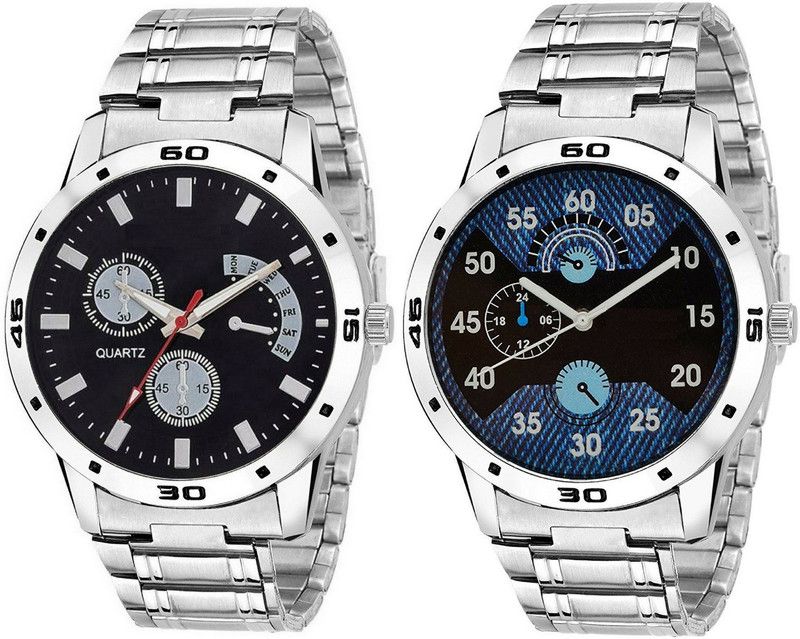 Analog Watch - For Men Black And Blue Dial S3-302-316