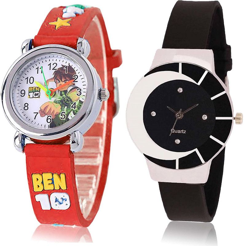 combo watch Analog Watch - For Girls New Style Ben 10 Kids 2 Watch Combo For Girls And Women - GC122-G8