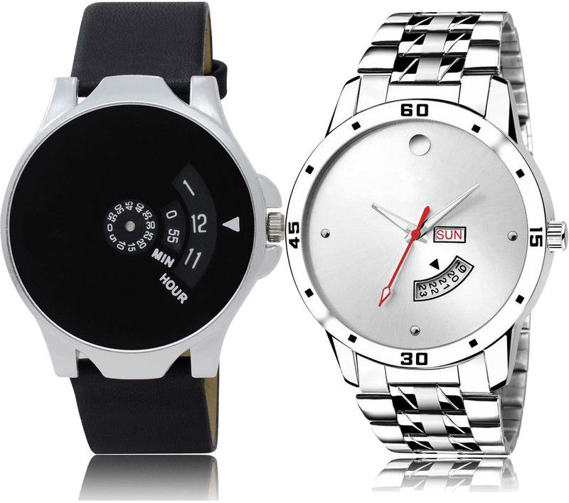 combo watch Analog Watch - For Men & Women Brand New Diwali Speedometer And Day And Date Chain Watch Combo Watch For Boys And Men - BO52-BL46.103