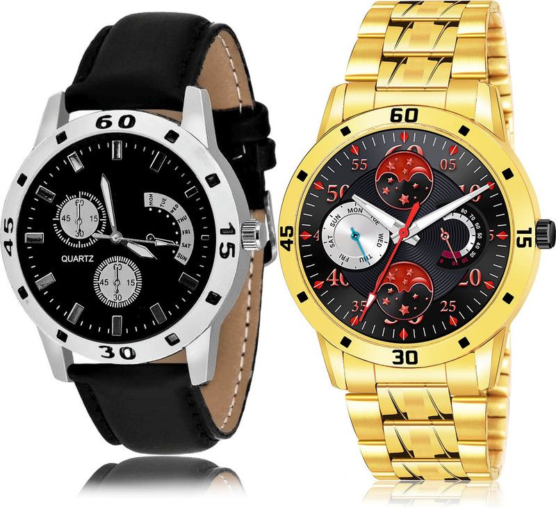 Analog Watch - For Men Modish Analogue 2 Watch Combo For Boys And Men - B58-(50-S-21)