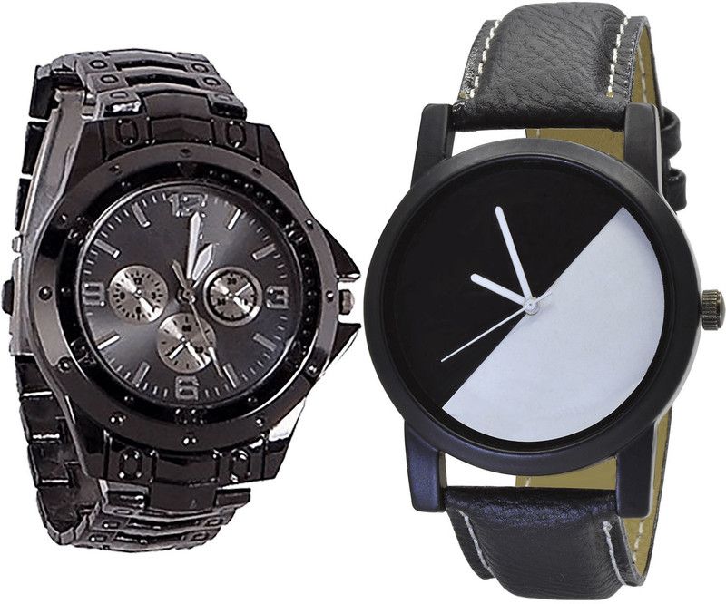 combo watch Analog Watch - For Girls Latest Italian Designer Analogue Black Color Boys And Men Watch - B70-B32 (Combo Of 2 )