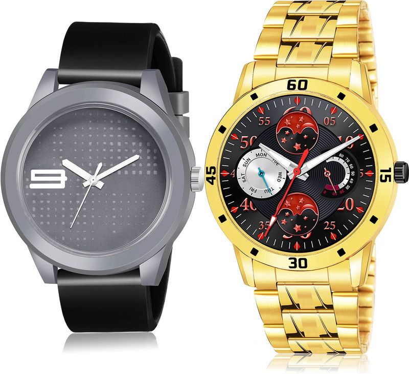 Analog Watch - For Men Brand New Valentine 2 Watch Combo For Boys And Men - BM109-(50-S-21)