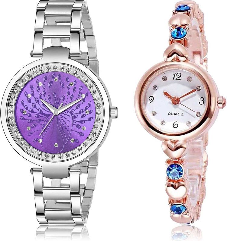 Analog Watch - For Girls New Fashionable Chain And Stone Combo Watch For Girls And Women - GM209-G457