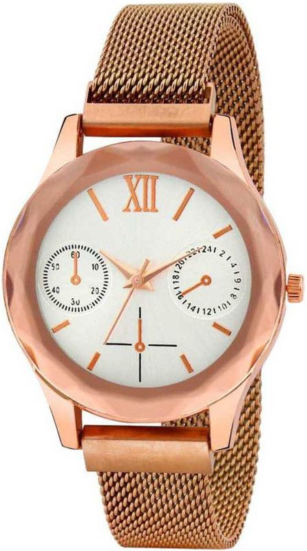 Megnet Belt-454 Analog Watch - For Women Analogue White Dial Watch For Girls