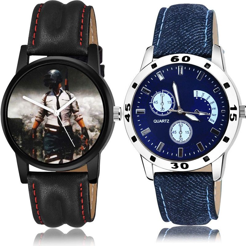 combo watch Analog Watch - For Boys New Wrist Pubg Military Army Watch - B497-B57 (Combo Of 2 )