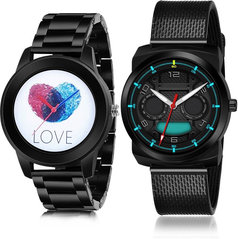 Analog Watch - For Men Contemporary Tread 2 Watch Combo For Boys And Men - B813-(58-S-10)