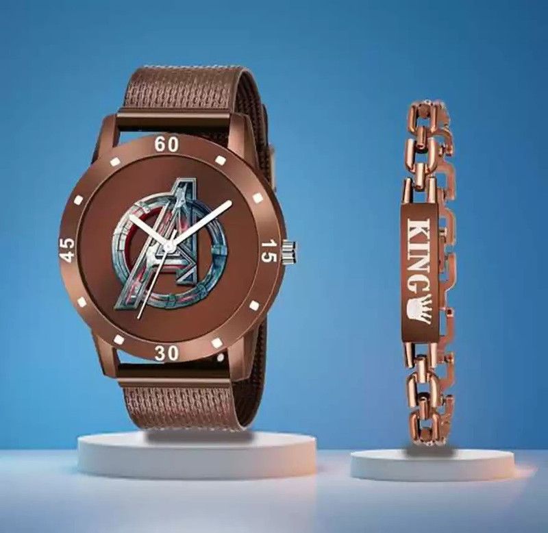 F-N 34FG AVENGER ANALOG WATCH. Analog Watch - For Boys SPORTY, AVENGER DIAL, SILICON STYLISH STRAP & KING BRACELET FOR MEN & BOYS.
