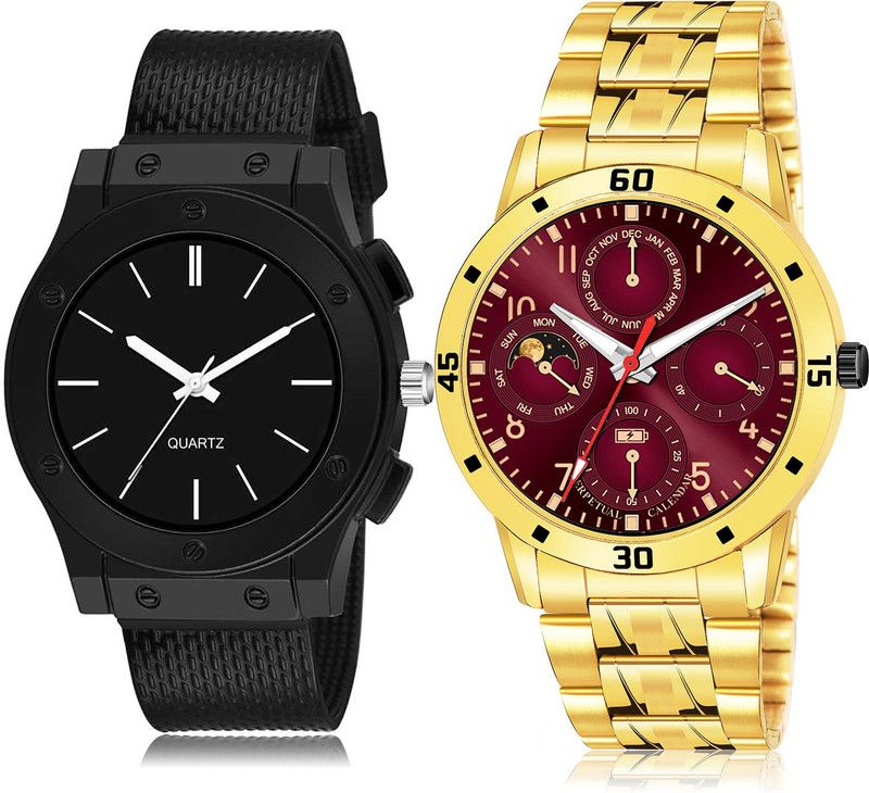 Analog Watch - For Men Modish Luxury 2 Watch Combo For Boys And Men - BW505-(12-S-21)