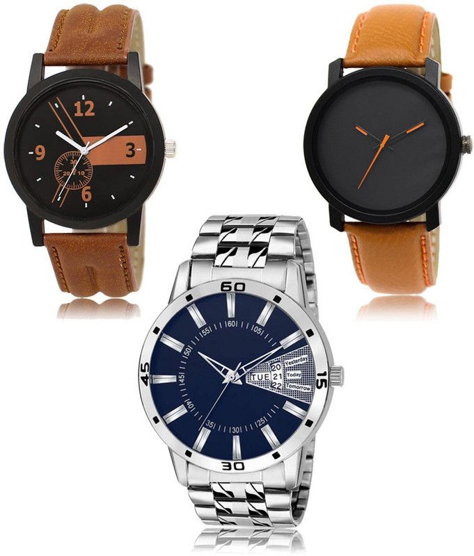 SHIPKART Analog Watch - For Men NEW Luxurious Attractive Stylish Combo SET OF 3 WATCH LR-01-20-102