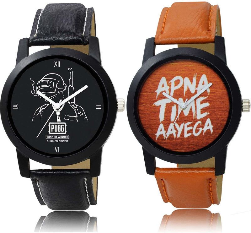 combo watch Analog Watch - For Men Contemporary Wrist Pubg Military Army And Apna Time Aayega Combo Watch For Boys And Men - BO45-BO43