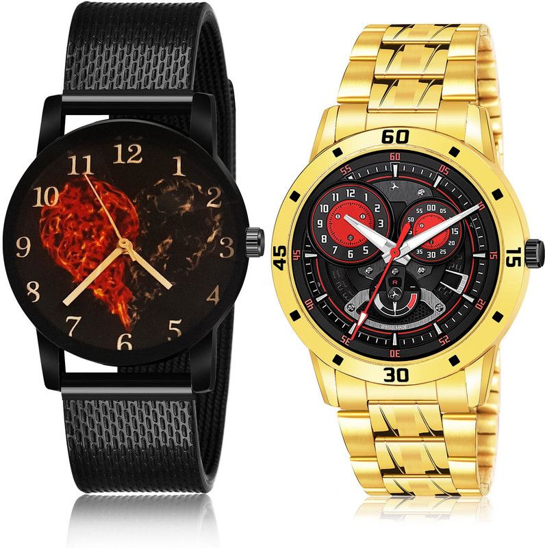 Analog Watch - For Men Contemporary Present 2 Watch Combo For Boys And Men - BCPL26-(37-S-21)