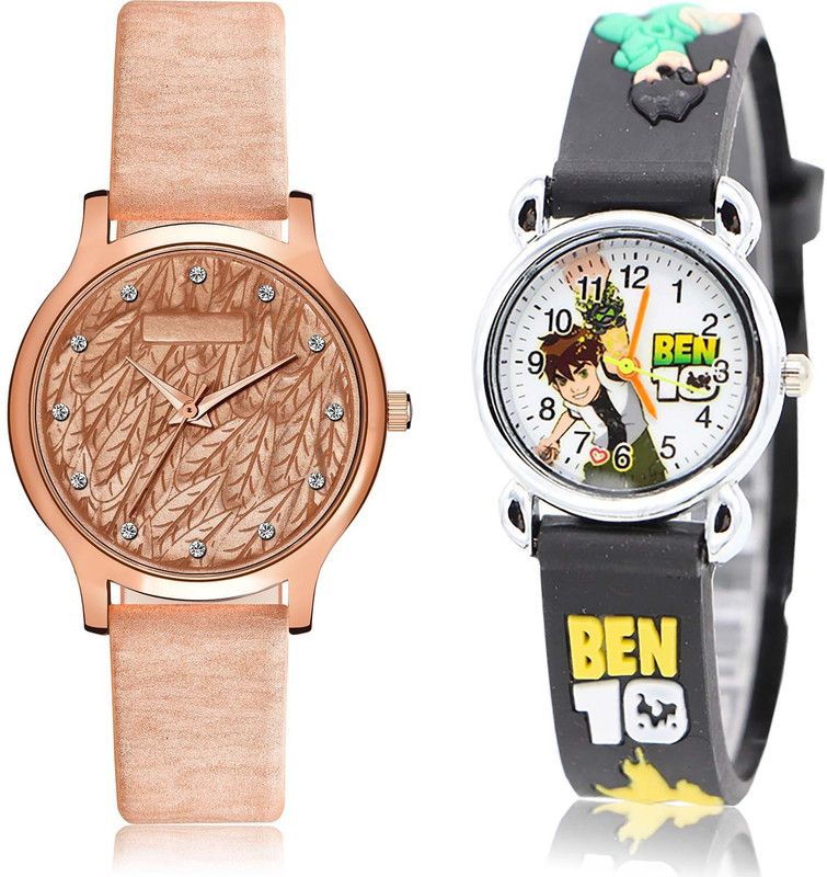 combo watch Analog Watch - For Girls Treading Rich Ben 10 Kids 2 Watch Combo For Girls And Women - GM334-GC34