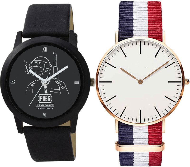 combo watch Analog Watch - For Men Modern Technology PUBG Military Army Analog Black And Red Color Boys And Men Watch - B164-B50 (Combo Of 2 )