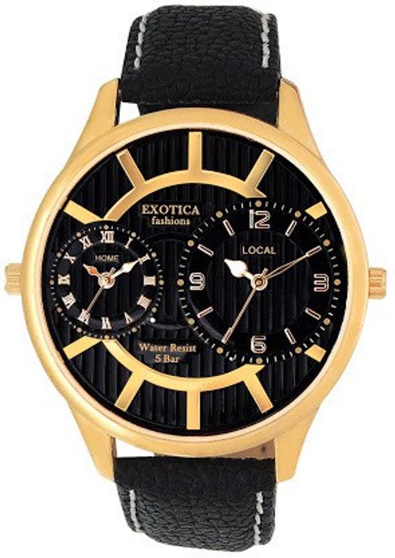 Basic Analog Watch - For Men EF-70-DUAL-LS-Gold-Black