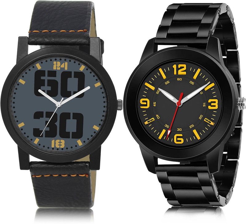 Analog Watch - For Men New Wrist 2 Watch Combo For Boys And Men - BL46.47-(48-S-20)