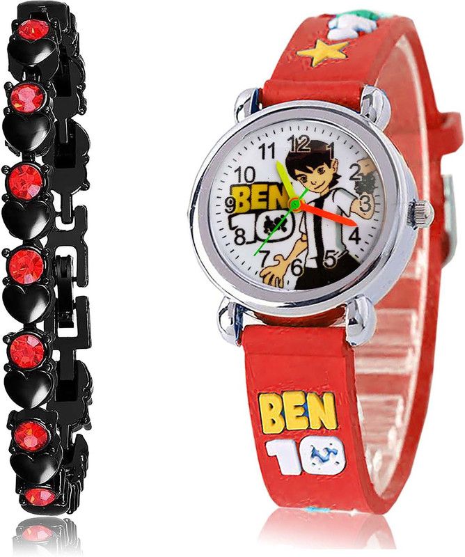 combo watch Analog Watch - For Women Modern Fashionable Bracelet And Ben 10 Kids 2 Watch Combo For Girls And Women - GX1-GC121