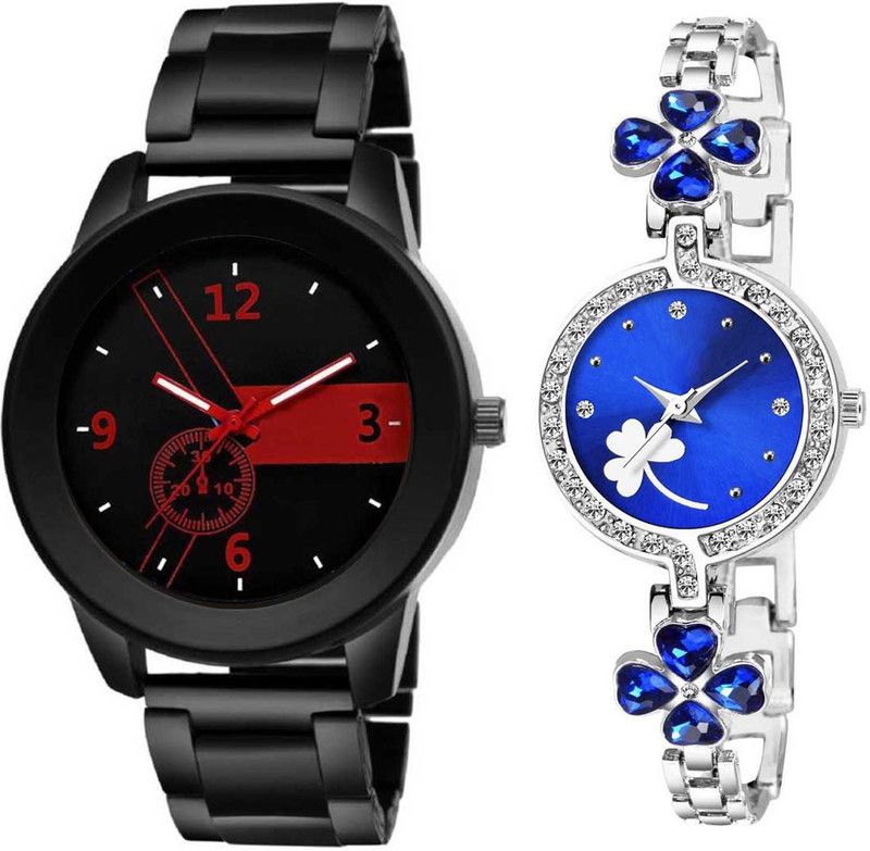SS15 LR-1 RED DIAL & 236 SIL-BLUE Analog Watch - For Couple SS15 LR1