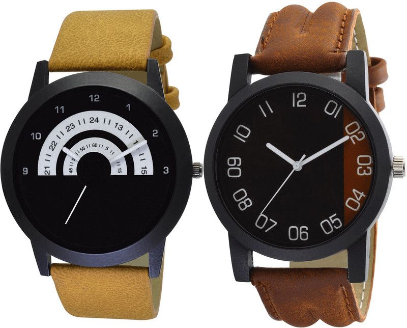 combo watch Analog Watch - For Girls Contemporary Fancy Analogue Brown Color Boys And Men Watch - B49-B36 (Combo Of 2 )