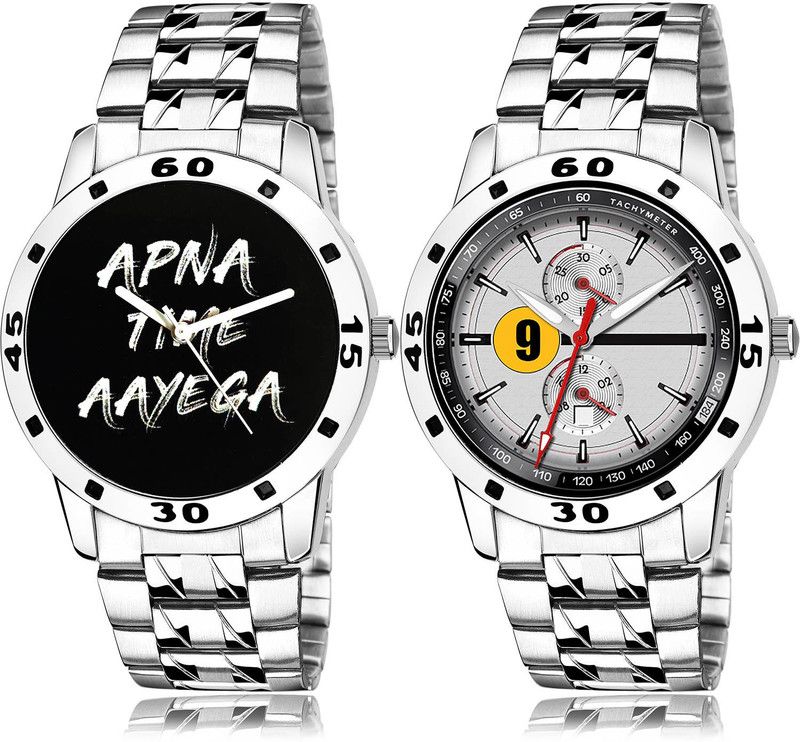 Analog Watch - For Men Classical Present 2 Watch Combo For Boys And Men - B414-(55-S-19)