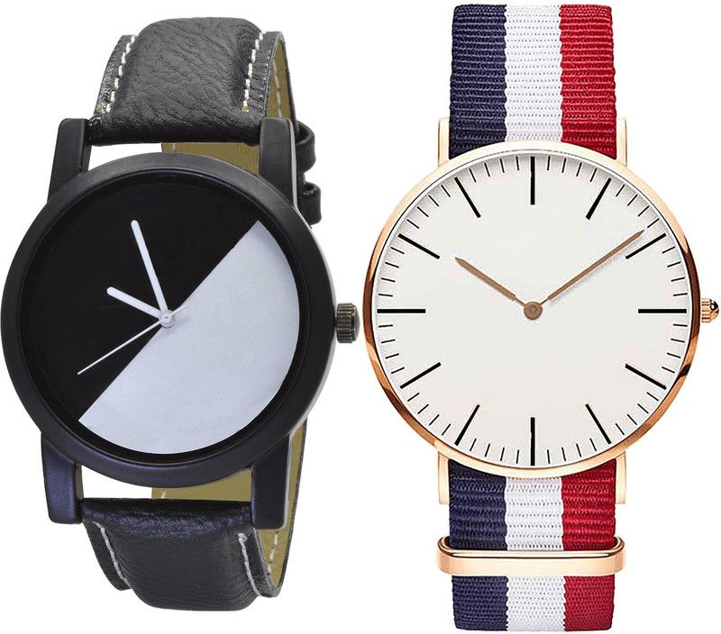 combo watch Analog Watch - For Girls Best High Quality Analogue Black And Red Color Boys And Men Watch - B32-B50 (Combo Of 2 )