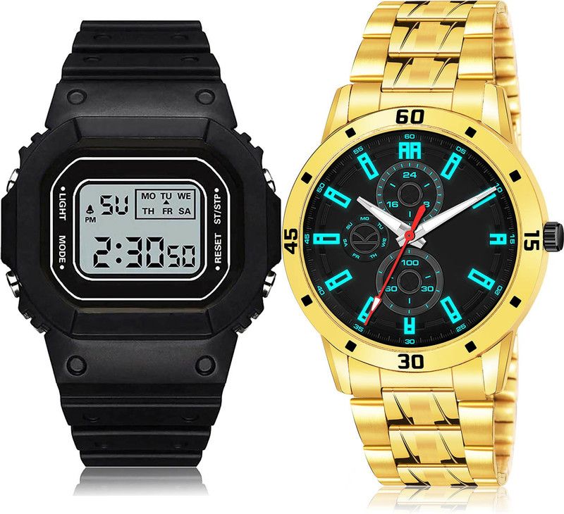 Analog-Digital Watch - For Boys Brand New Unique 2 Watch Combo For Boys And Men - DG28-(63-S-21)
